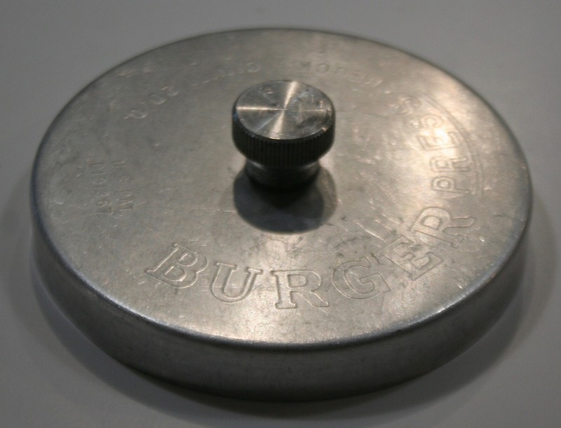 Vintage Heuck Burger Press Aluminum with Turning Clean Release Blade gallery