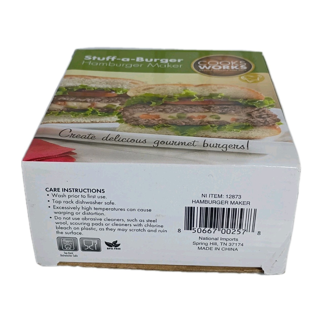 Stuff-a-Burger Hamburger Maker Cook Works Gourmet Burgers NEW gallery