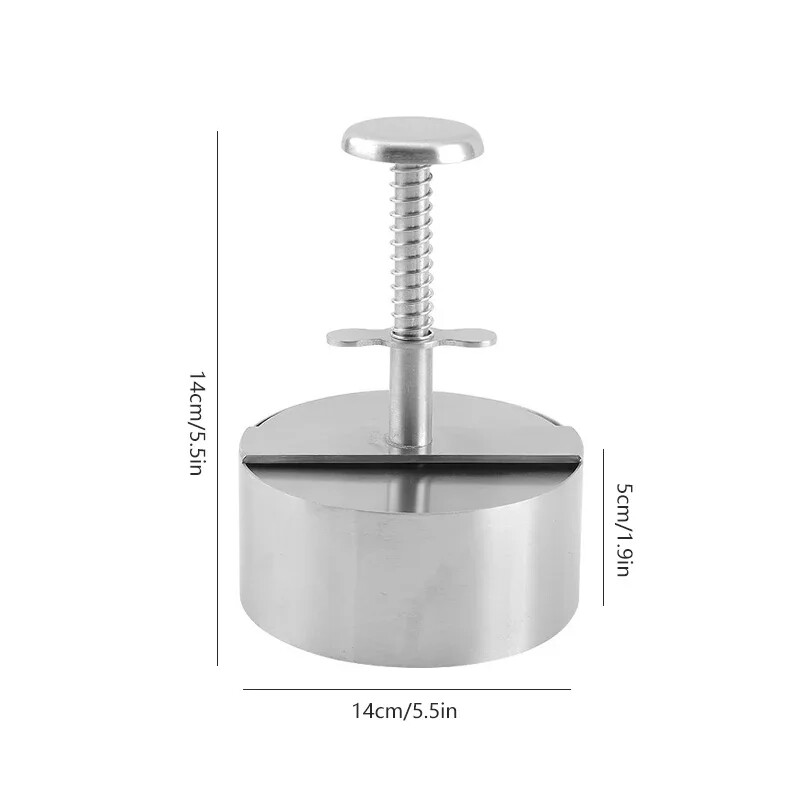 304 Stainless Steel Press Burger Patty Maker Pork Beef Burgers Manual Press Mold gallery