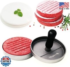 Meykers Burger Press 100 Patty Papers Set | Non-Stick Hamburger Press Patty Make