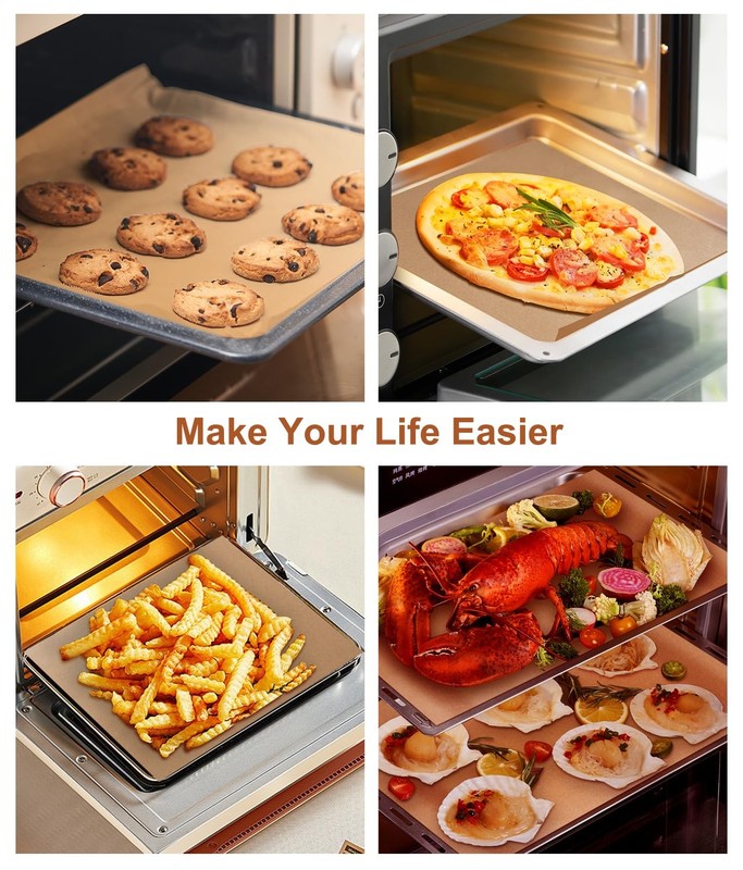Unbleached Parchment Paper Baking Sheets, 9x13IN Precut 9*13in - 70pcs, Brown gallery