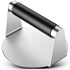 Pisol Smash Burger Press, Hamburger Smasher Tool for Griddle, Stainless Black