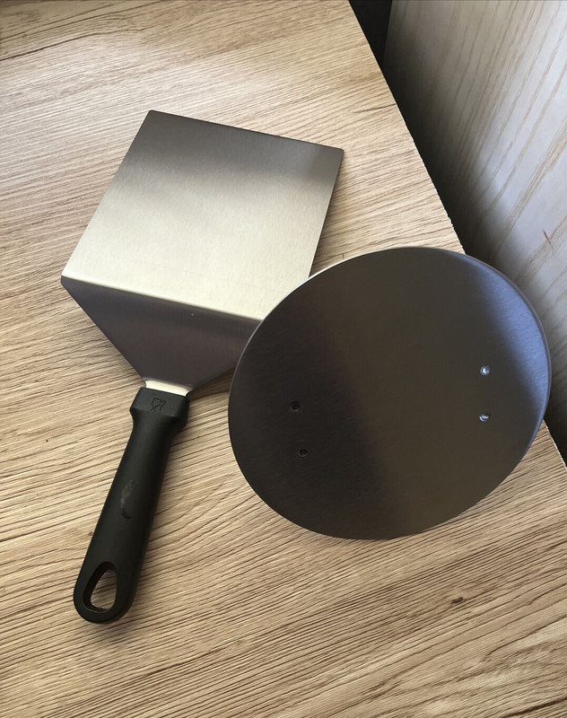 Stainless Steel Smasher Burger Press with Spatula NEW gallery