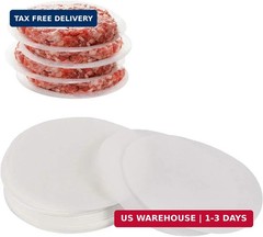 Hamburger Patty Paper Round 5.5 Inch, Set of 200, Non Stick Patty Paper Sheets f
