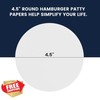 Yenmoz 4.5in Burger Patty Paper Rounds 500pc gallery