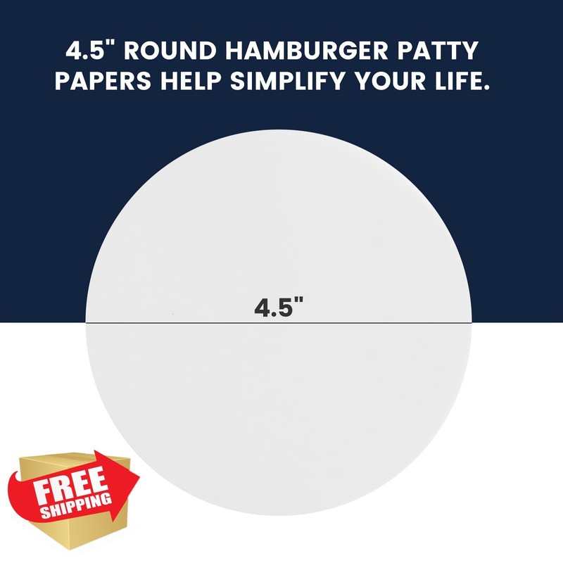 Yenmoz 4.5in Burger Patty Paper Rounds 500pc gallery