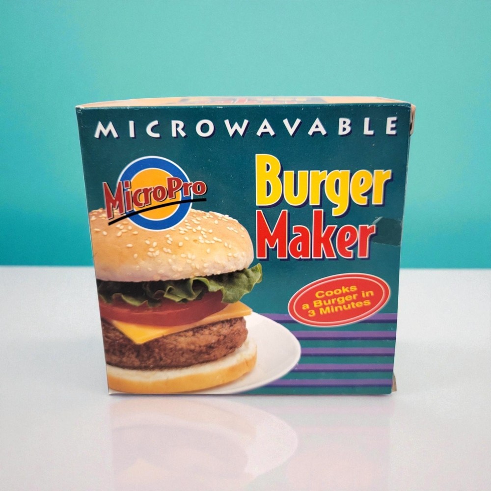 MicroPro Microwavable Burger Maker Kitchen Gadget New in Box 3 Minute Burger NIB