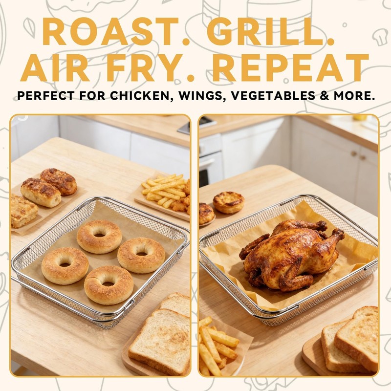 Non-Stick Parchment Paper Sheets for Air Fryer & Oven, 10x11.5 inches, gallery