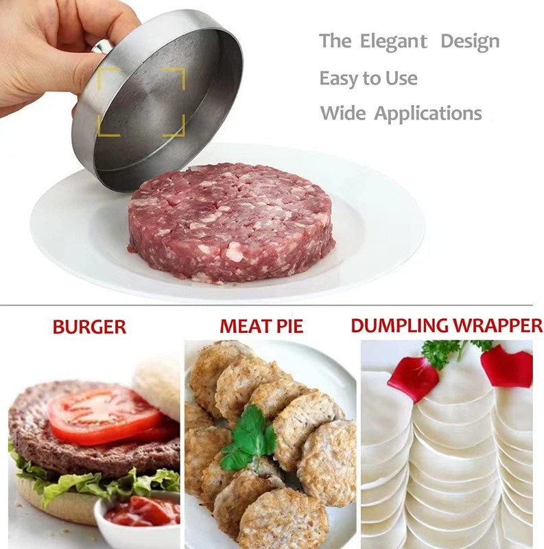 304 Stainless Steel Hamburger Press Patty Maker for BBQ Grill gallery