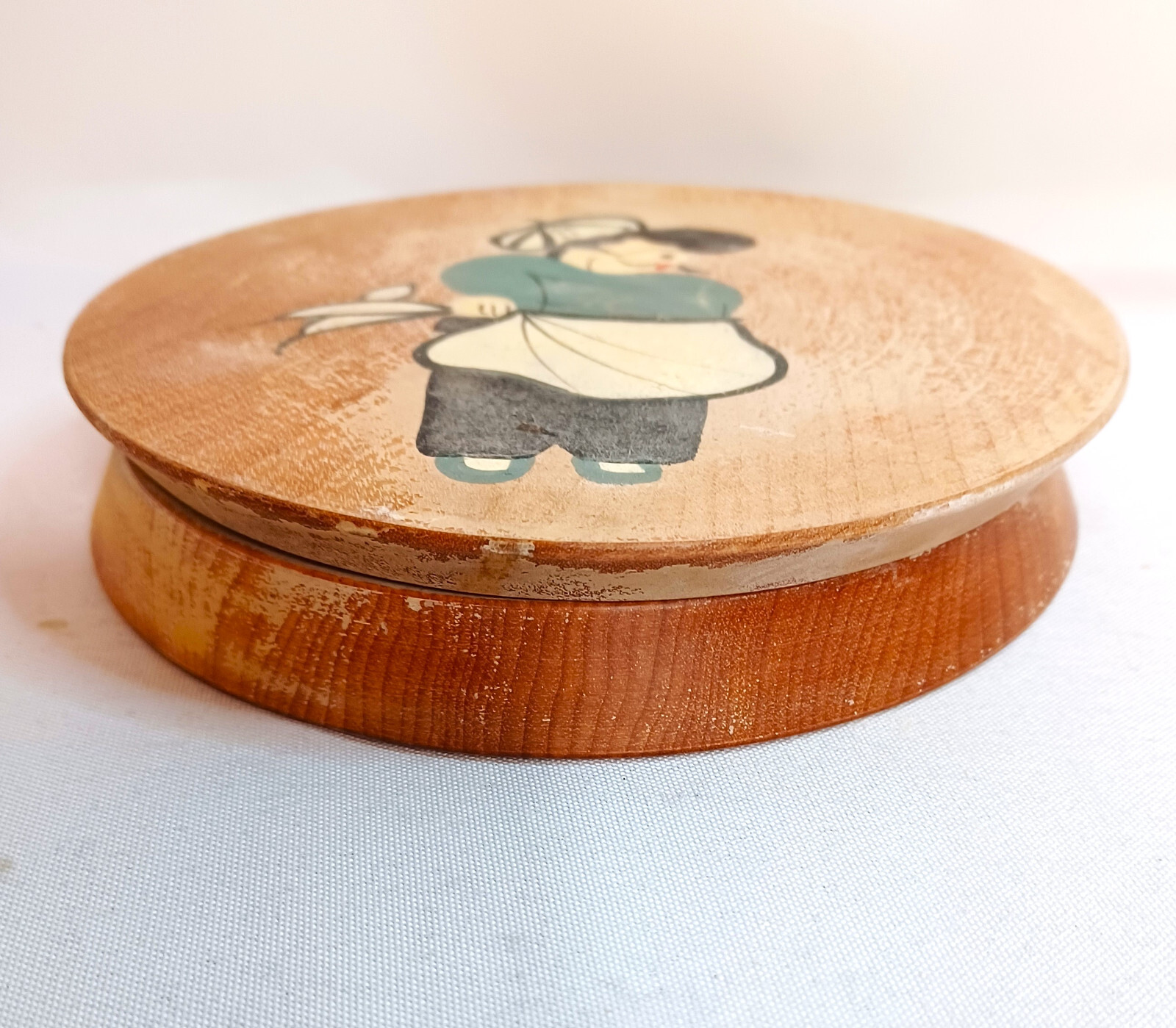 Wooden Hamburger Press Vintage Chef Rooster Hen Kitchy Cabin Core gallery