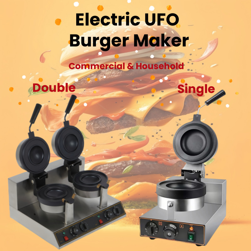 110V Ice Cream Burger Maker UFO Burger Maker Ice Cream Filling Waffle Maker Bake gallery