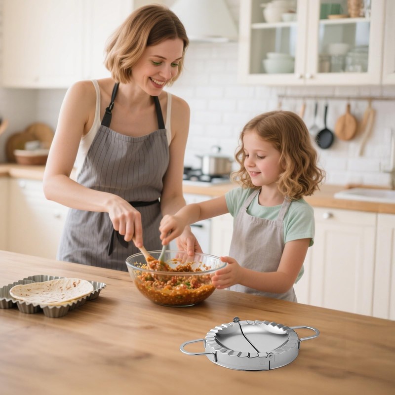 Stainless Steel Tortilla Sealer Crimper - Tacos Tortilla Maker for 6 Inch Bur... gallery