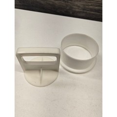 Vintage Tupperware Hamburger Press Patty Maker Set White 2 Piece Kitchen Tool