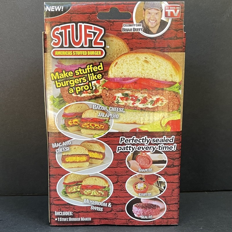 Stufz Stuffed Burger Press - Hamburger Patty Maker - As Seen On TV - Open Box gallery