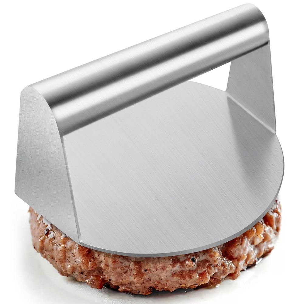 Stainless Steel Round Hamburger Press Non Stick Burger Smasher for Blackstone