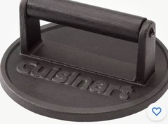 Cuisinart Smashed Burger Grill Press Cast Iron Heavy Duty