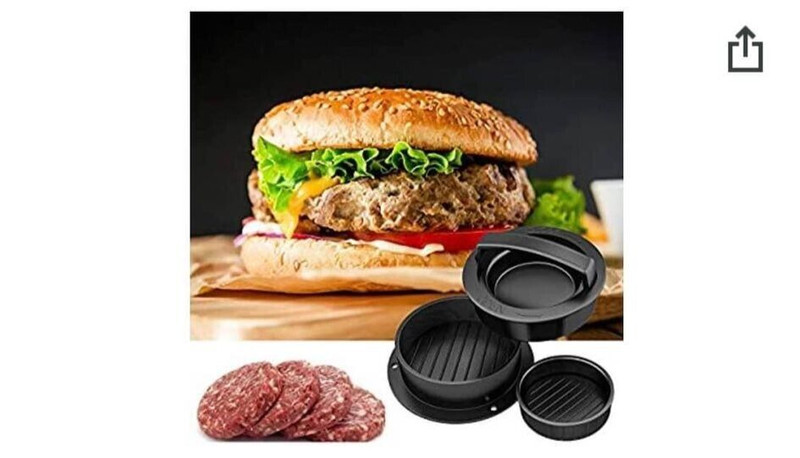 3-in-1 Non Stick Stuffed Burger Press with 60 Wax Papers, Cookery Mold Tool gallery