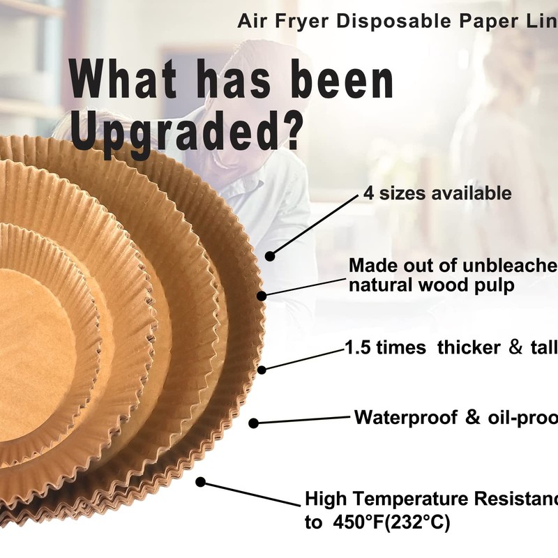 Large Air Fryer Disposable Paper Liner Round, 10 Inch Parchment 10" Round gallery