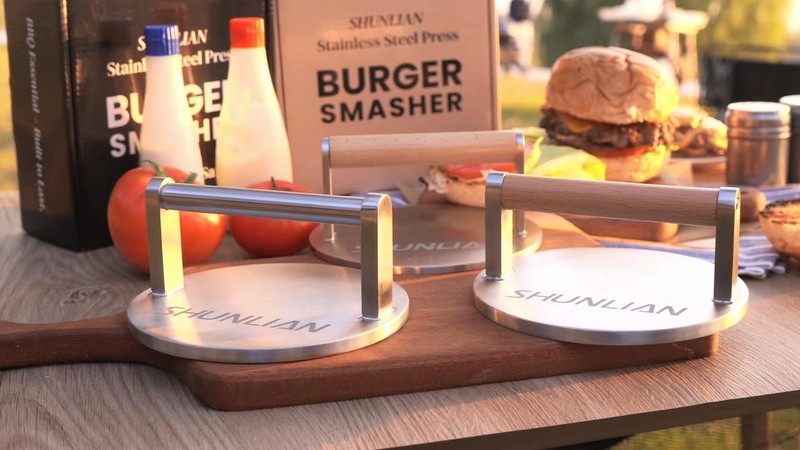 6 Inch Heavy Duty Stainless Steel Burger Press for Griddle, BBQ & Kitchen gallery
