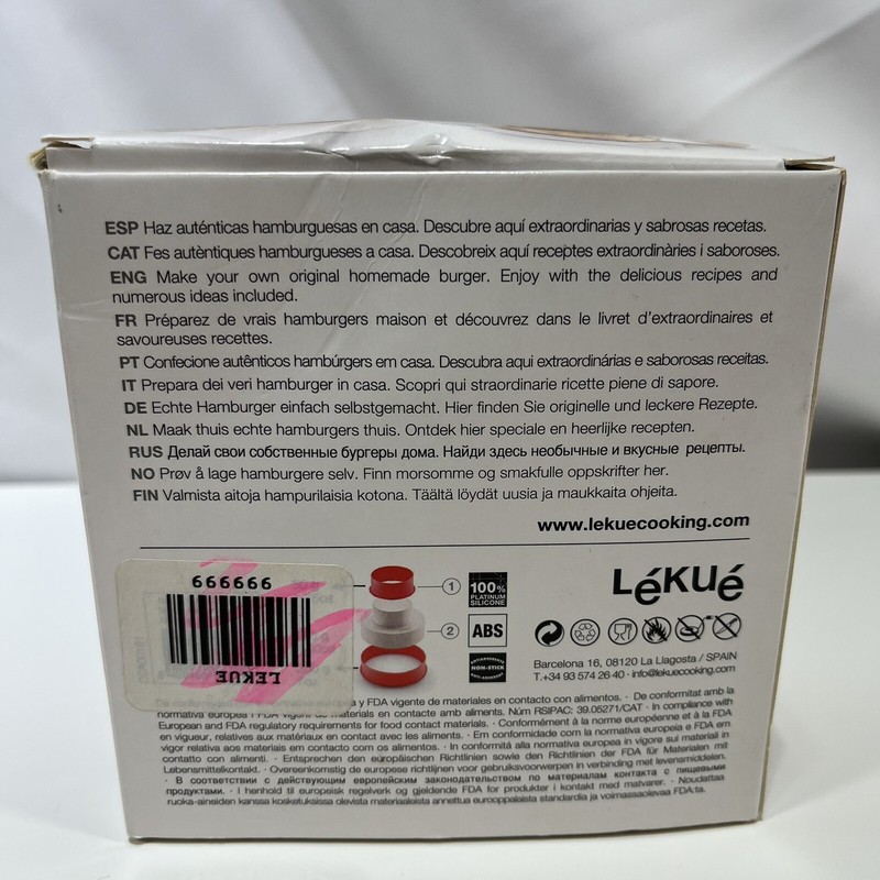 Lekue My Burger Stuffed Hamburger Patty Maker NEW BPA Free Silicone Summer Grill gallery