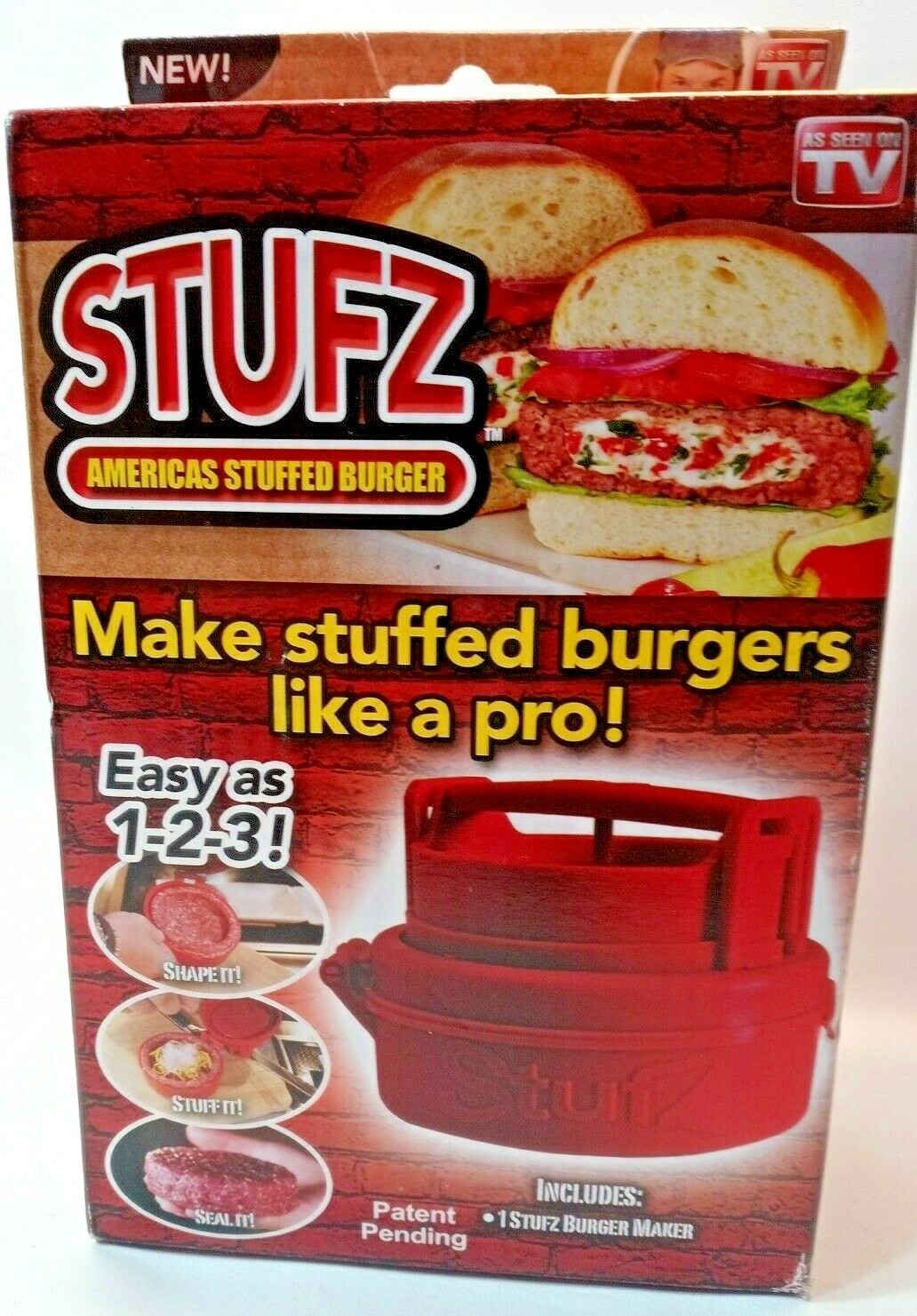 🍔Stufz Americas Stuffed Burger Maker Press As Seen on TV 🍔 Gift Griller gallery