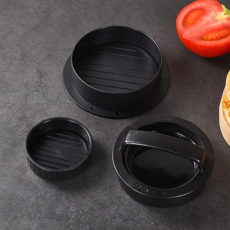 Non-Stick Hamburger Press Patty Maker Mold BBQ Burger Tool Black gallery