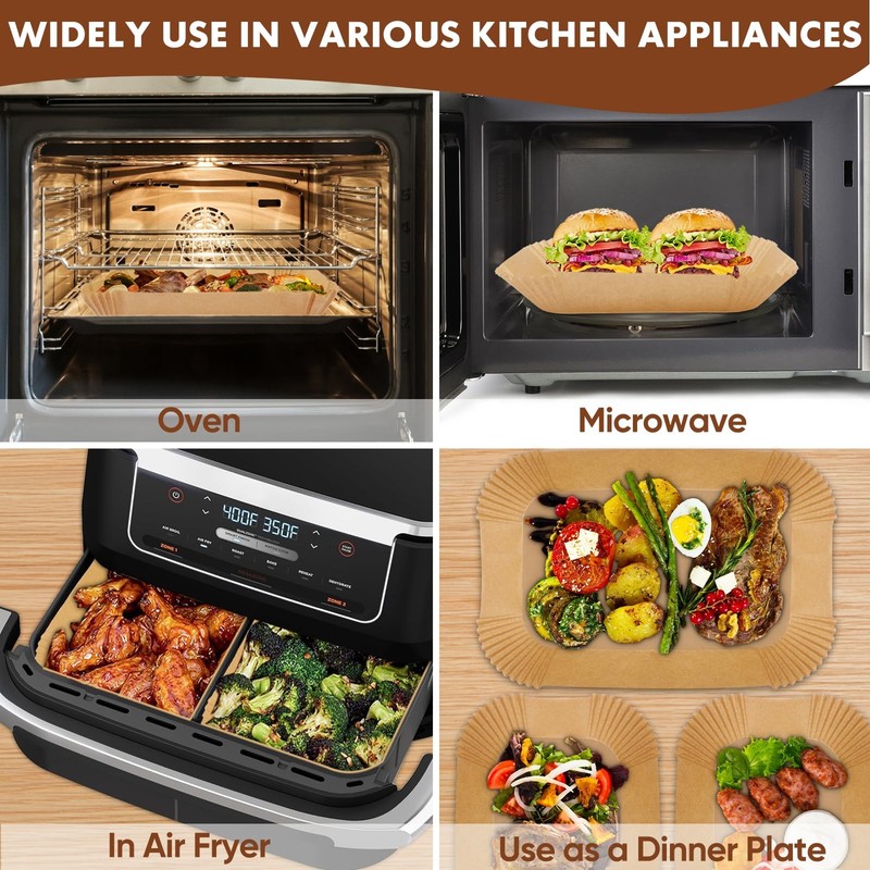 Air Fryer Liners Disposable 150Pcs for DZ071 BEIGE, 150Pcs（L*50pcs+S*100pcs) gallery