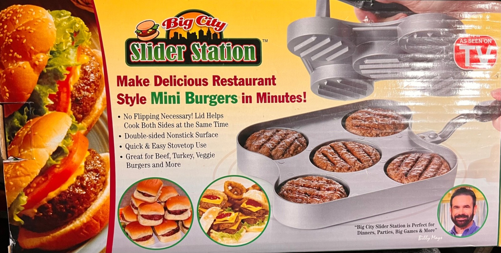 Big City Slider Station NEW Cooks 5 Mini Burgers on Stovetop gallery