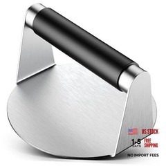 Smash Burger Press, Hamburger Smasher Tool for Griddle, Stainless Steel Ham
