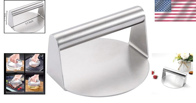 Ergonomic 5.5 Inch Hamburger Meat Press Made from Durable Stainless Steel gallery