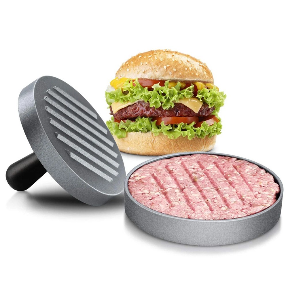 Aluminum Burger Press Non-Stick Patty Maker Tool for Stuffed Meat Grill