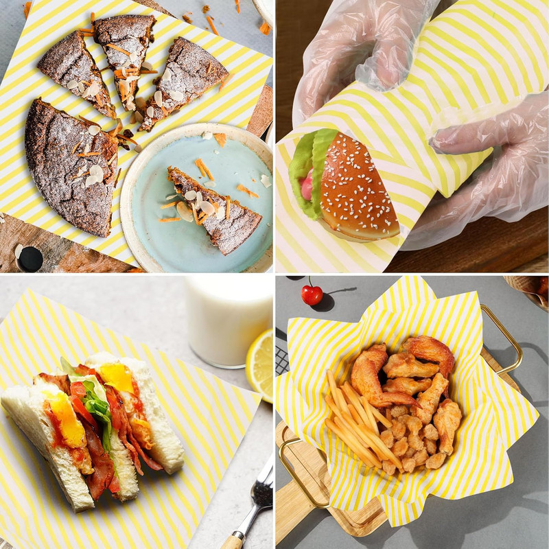 Mother'S Day Parchment Paper for Holiday Treats 12 * 12 Inch, 100 Pcs Food Baske gallery