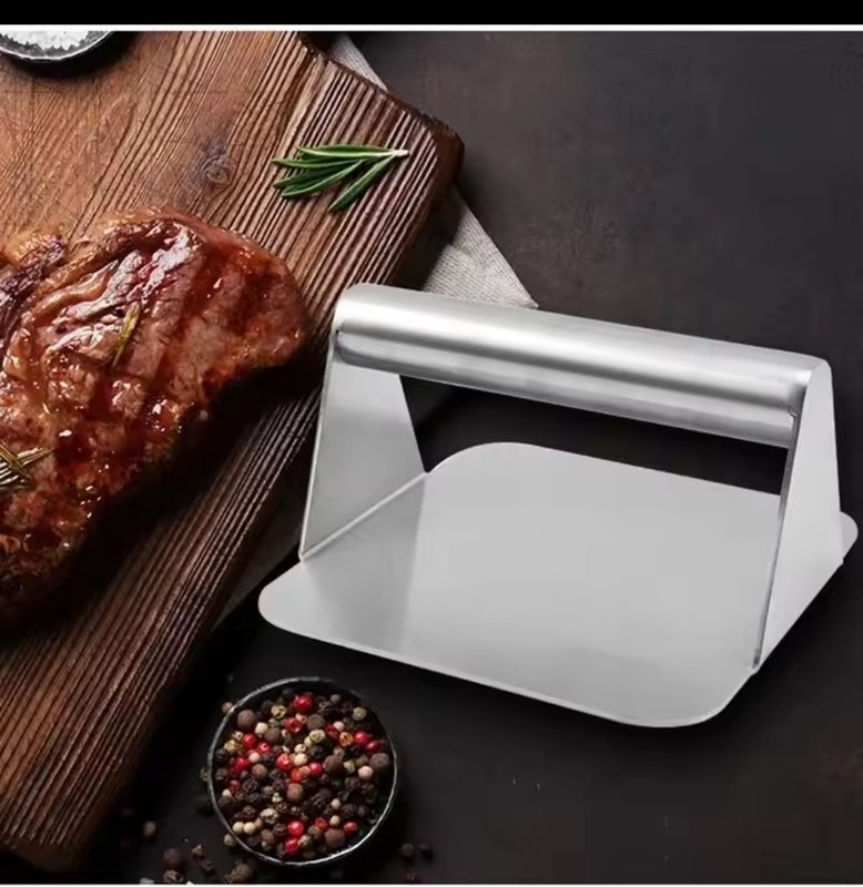 Stainless Steel Burger Press Grill Weight – Heavy Duty Meat Steak Bacon BBQ Smas gallery