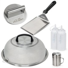 Smashed Burger Kit, Burger Press, 12 Inch Basting Cover, Grill Spatula, Spice…