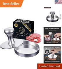 Ergonomic Smash Burger Press & Patty Maker – Mirror Polished & Dishwasher Safe