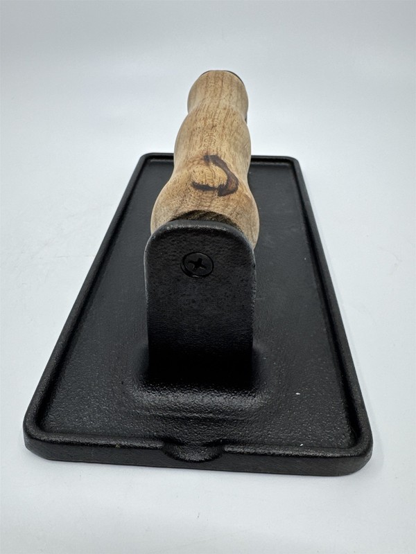 Black Victoria Cast Iron Panini Press, Burger Press, Bacon Press Wooden Handle gallery