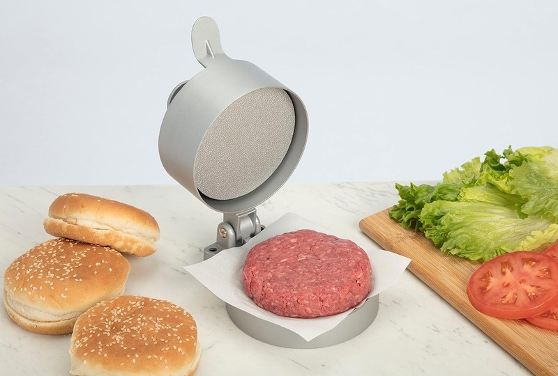 Prensa para hamburguesas ajustable, prepara hamburguesas de 1/4 lb a 3/4 lb, NEW gallery
