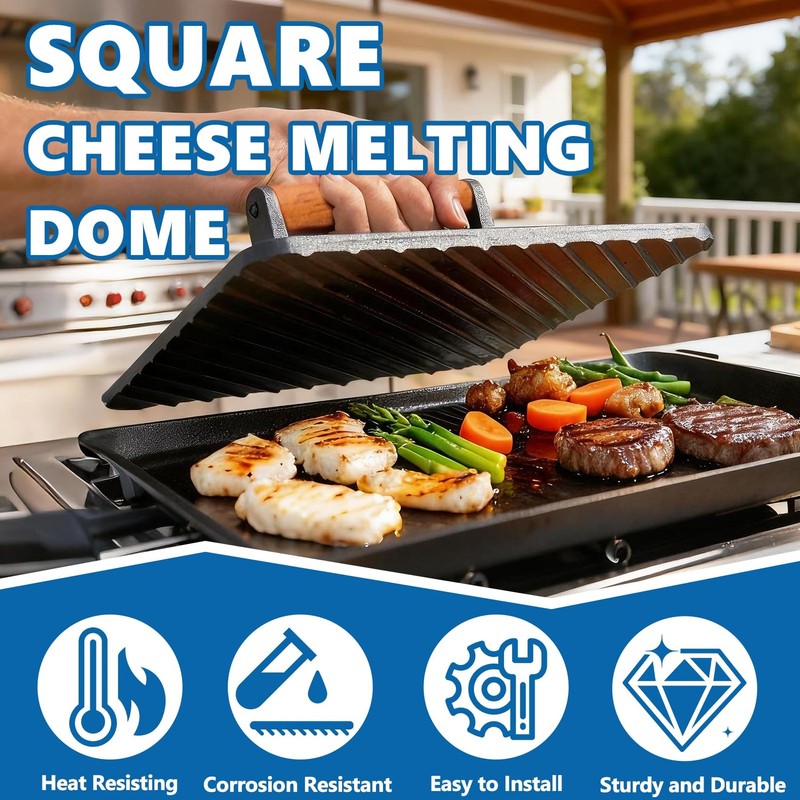 10"Square Cast Iron Burger Press Smash Griddle Weight for Blackstone Pitboss gallery