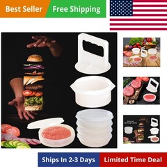 Hamburger Press Patty Maker Freezer Containers – All In One Convenient Packag…