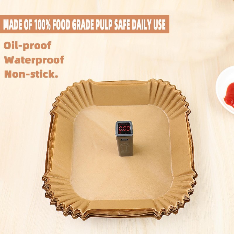 Air Fryer Liners Disposable, 9'' Square for 5-8QT gallery