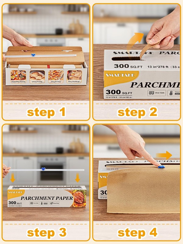 SMARTAKE Parchment Paper Roll for 13 inch x 278 ft, 300 sq.ft, Unbleached gallery