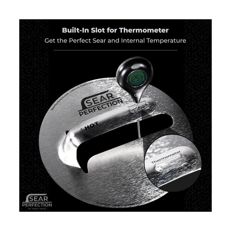 3x Sear Perfection Stackable Steak Weight (4.5lb Total). Chef-Grade Stainless... gallery