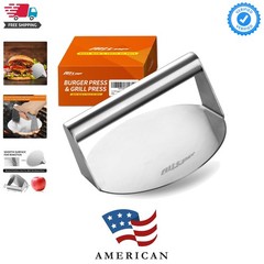 Smash -Grill Essential,Stainless Steel Non-Stick Smasher Ham -Patty Maker for…