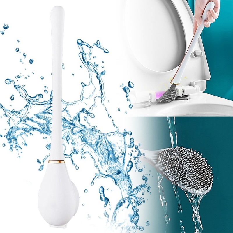 Silicone Toilet Brush with Ergonomic Grip and Wall-Mount Compatibility gallery