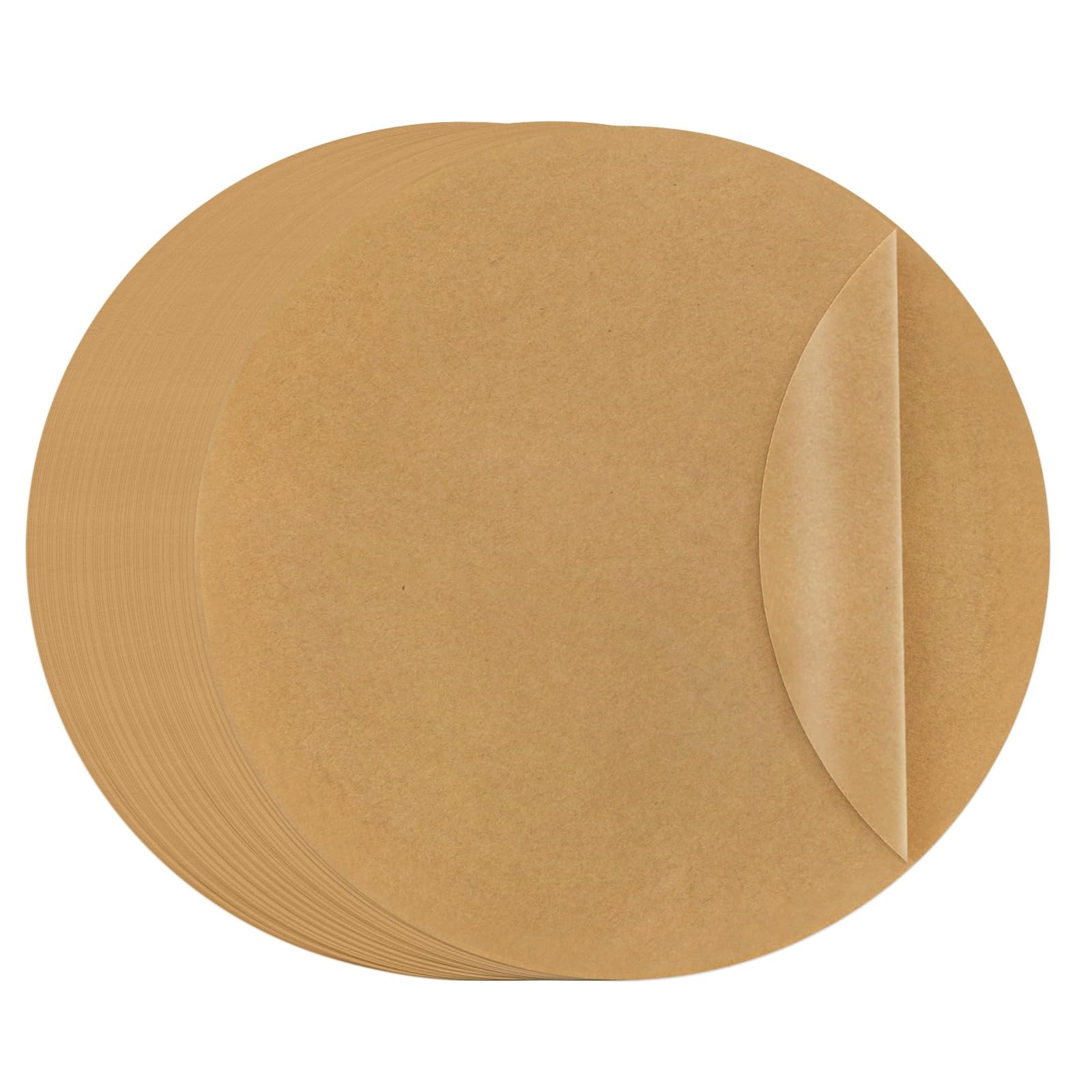 TROUSKAIG 100pcs 10 inch Unbleached Parchment Paper 10inch-100pcs, Brown gallery