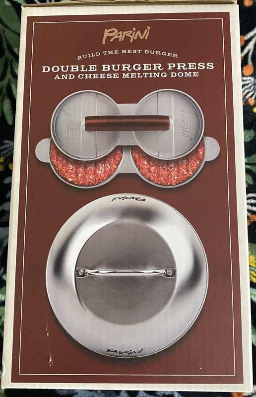Parini Double Burger Press And Cheese Melting Dome gallery