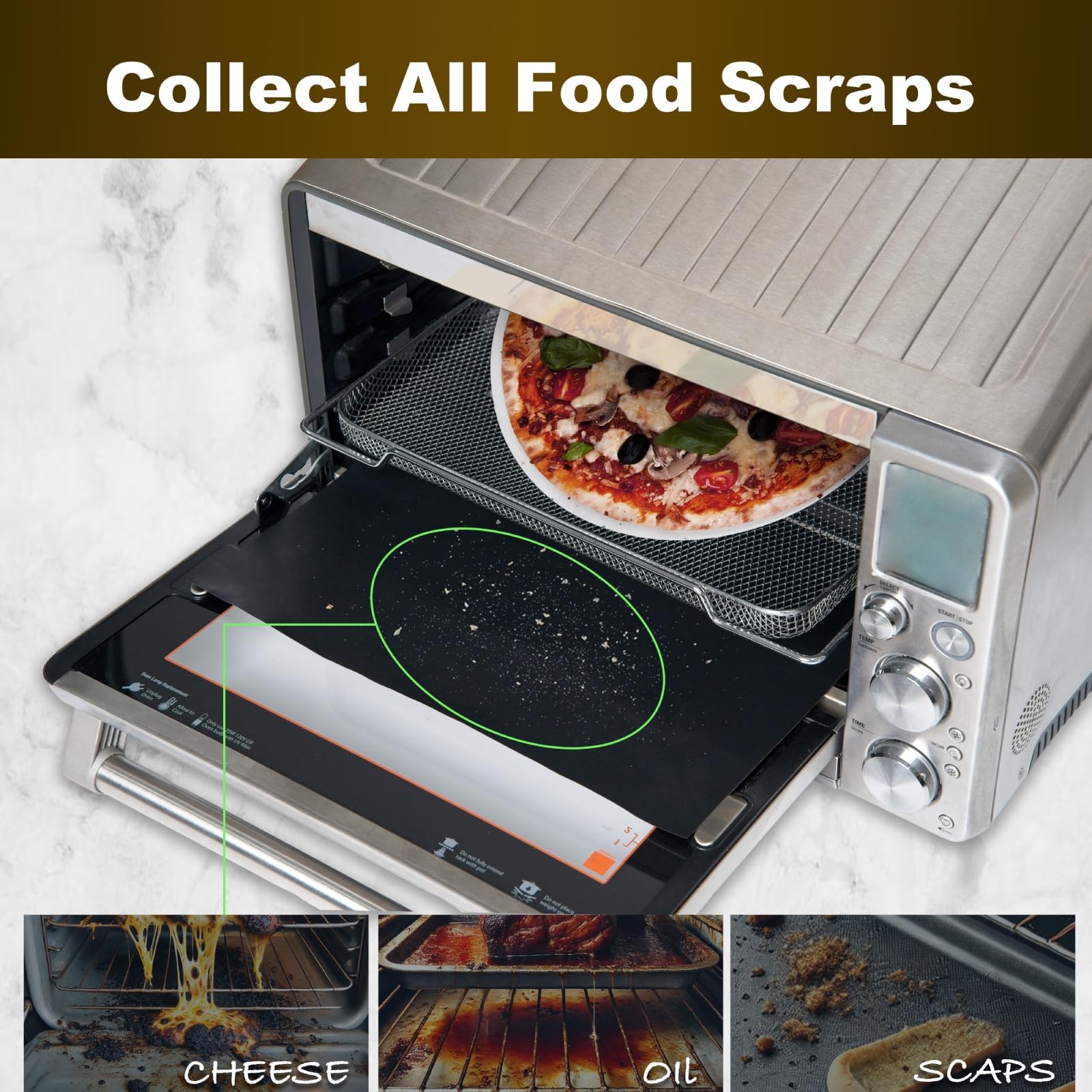 4 Pack Air Fryer Liners for Emeril Lagasse Everyday 360 Stainless Steel PTFE gallery