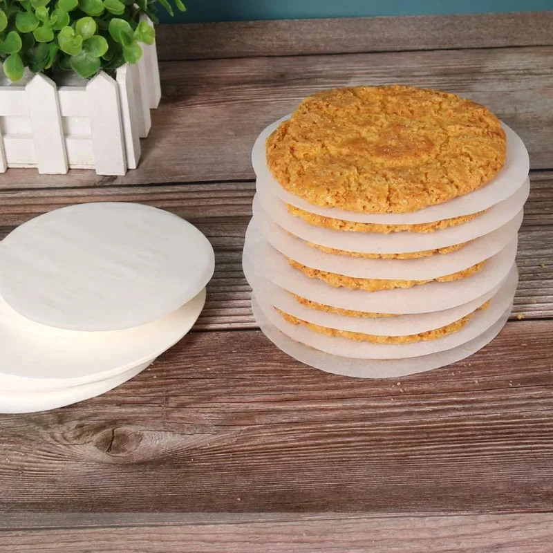 100pcs 4.33 inch Hamburger Patty Paper Round Wax Paper Sheet for Burger Press Ba gallery