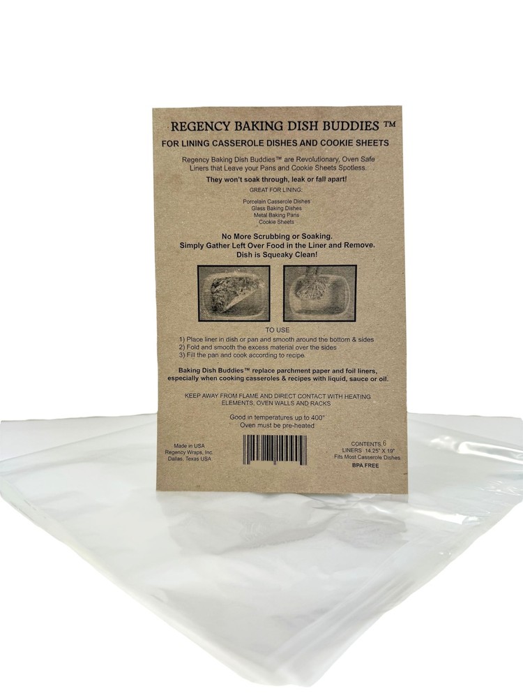 Regency Wraps Baking Dish Buddies, 14.5" X 19" x (Pack of 6), Clear