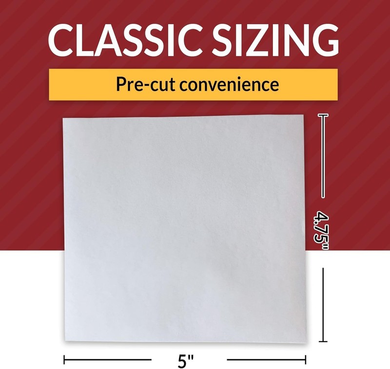 250 Pack 4.75" x 5" Hamburger Patty Paper - Non-Stick Wax Sheets for Meats gallery